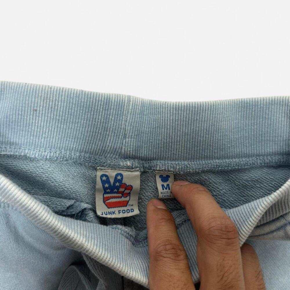 Junk Food Disney Mickey Mouse Light Blue Sweat Shorts Kids M - Picture 3 of 5